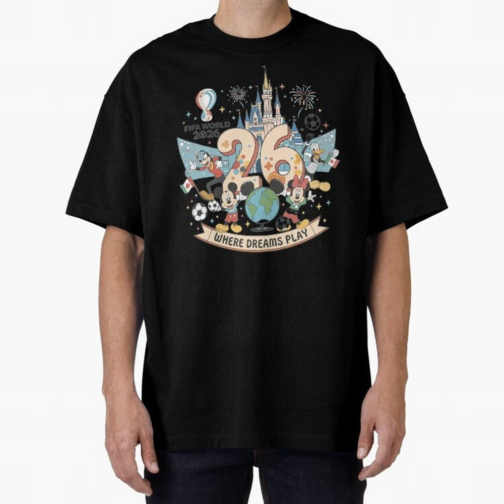 Dreamland Football 26 Shirt | Cute Cartoon Global Celebration Tee Classic T-Shirt Turn Every Weekend Toward FIFA World Cup 2026 for Fans of CR7 and Portugal, Spain and Germany, Bringing Soccer Culture, Superstar Moments, National Team Dreams and