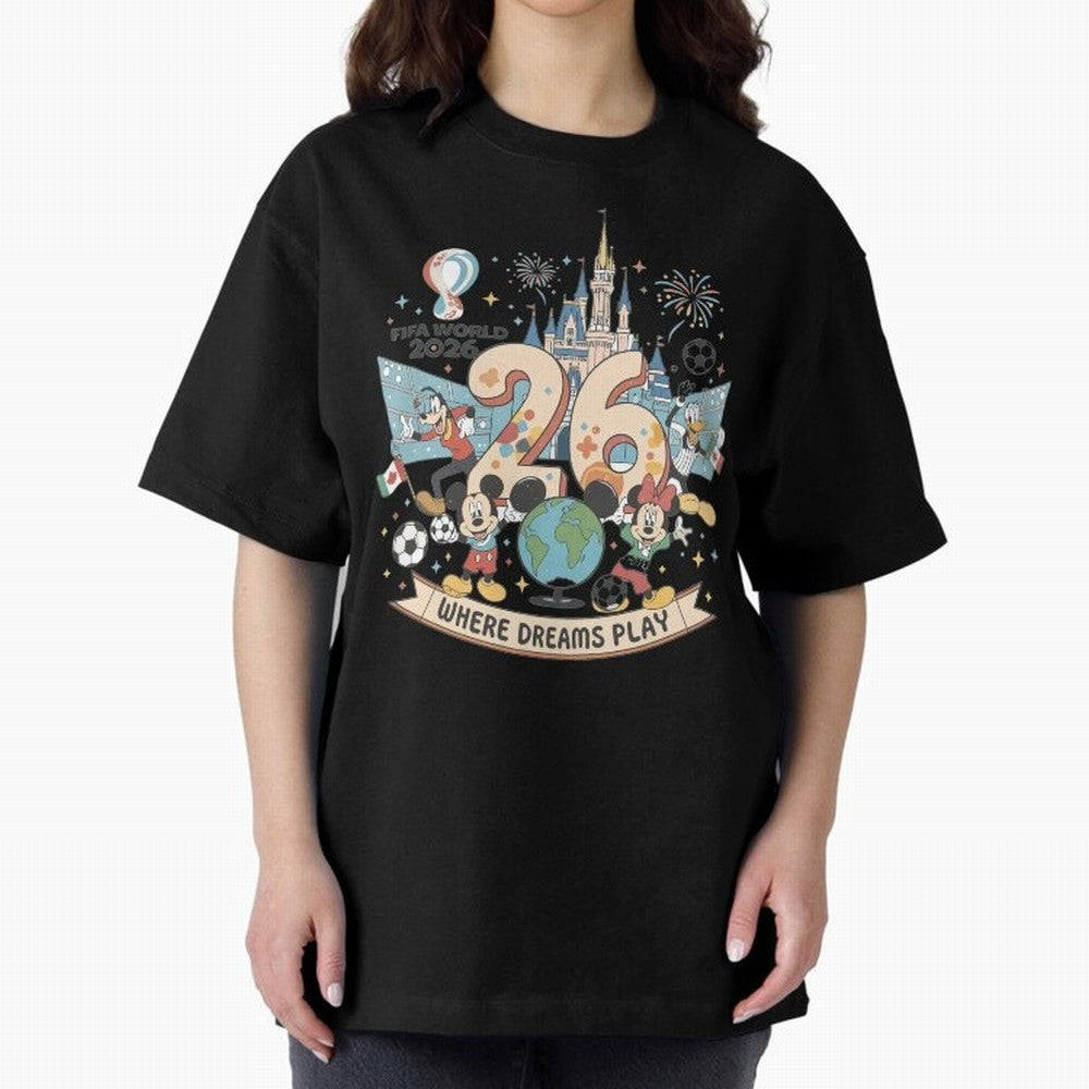 Dreamland Football 26 Shirt | Cute Cartoon Global Celebration Tee Classic T-Shirt Turn Every Weekend Toward FIFA World Cup 2026 for Fans of CR7 and Portugal, Spain and Germany, Bringing Soccer Culture, Superstar Moments, National Team Dreams and
