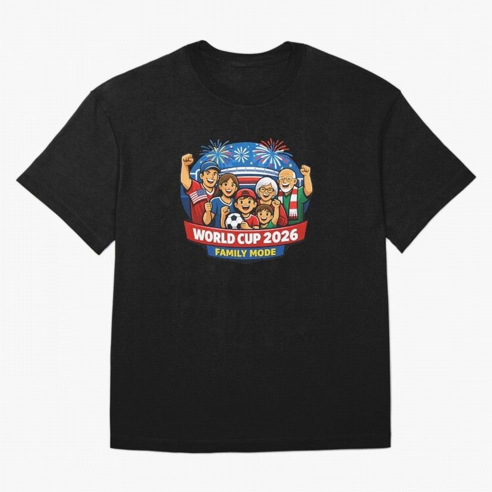 World Cup 2026 Family Mode ¨C Football Fans Celebration Design Classic T-Shirt Show Your Tournament Heart for FIFA World Cup 2026 Spirit, Featuring England, Neymar, Retro Football Energy, Iconic Rivalries, Trophy Chase Drama and Stadium Atmosphere;