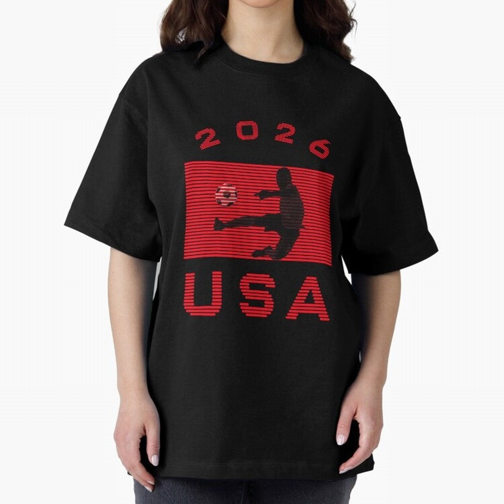 USA Soccer 2026 Player Silhouette Athletic Design Classic T-Shirt Join the FIFA World Cup 2026 Journey through Haaland and Mbappe Highlights, Spain Pride, Match Day Excitement, Supporter Culture, Golden Goals and Global Football Passion; Made for