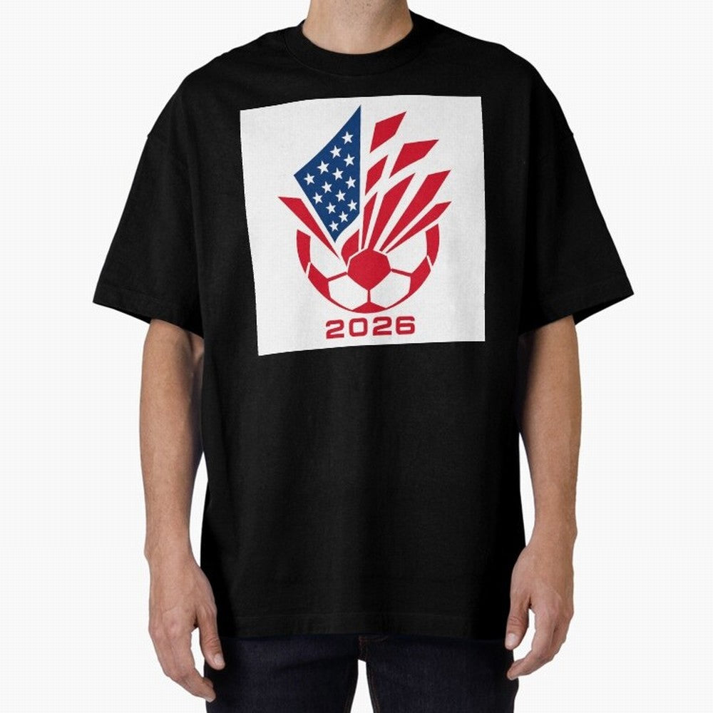 American Soccer 2026 Flag Burst Emblem Classic T-Shirt Elevate FIFA World Cup 2026 USA Canada Mexico Spirit, Highlighting Brazil, Portugal and Argentina, Cristiano Ronaldo, Supporter Pride, Iconic Celebrations, Legendary Names and Global Match Day
