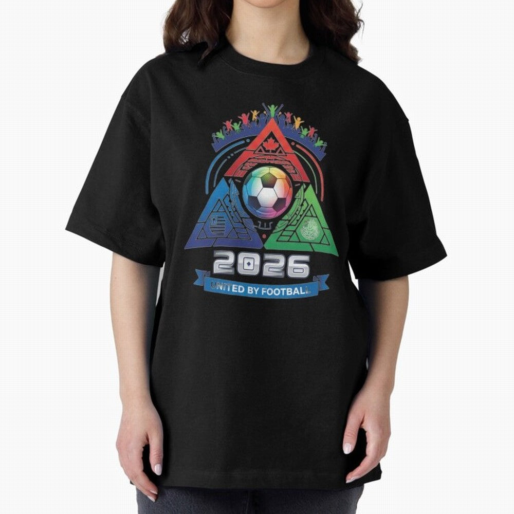Triangular United by Football World Cup 2026 Emblem Classic T-Shirt Discover the FIFA World Cup 2026 Journey through Messi, Neymar and Mbappe Highlights, Portugal, Spain and Germany Pride, Football Passion, Legendary Performances, Festival Vibes