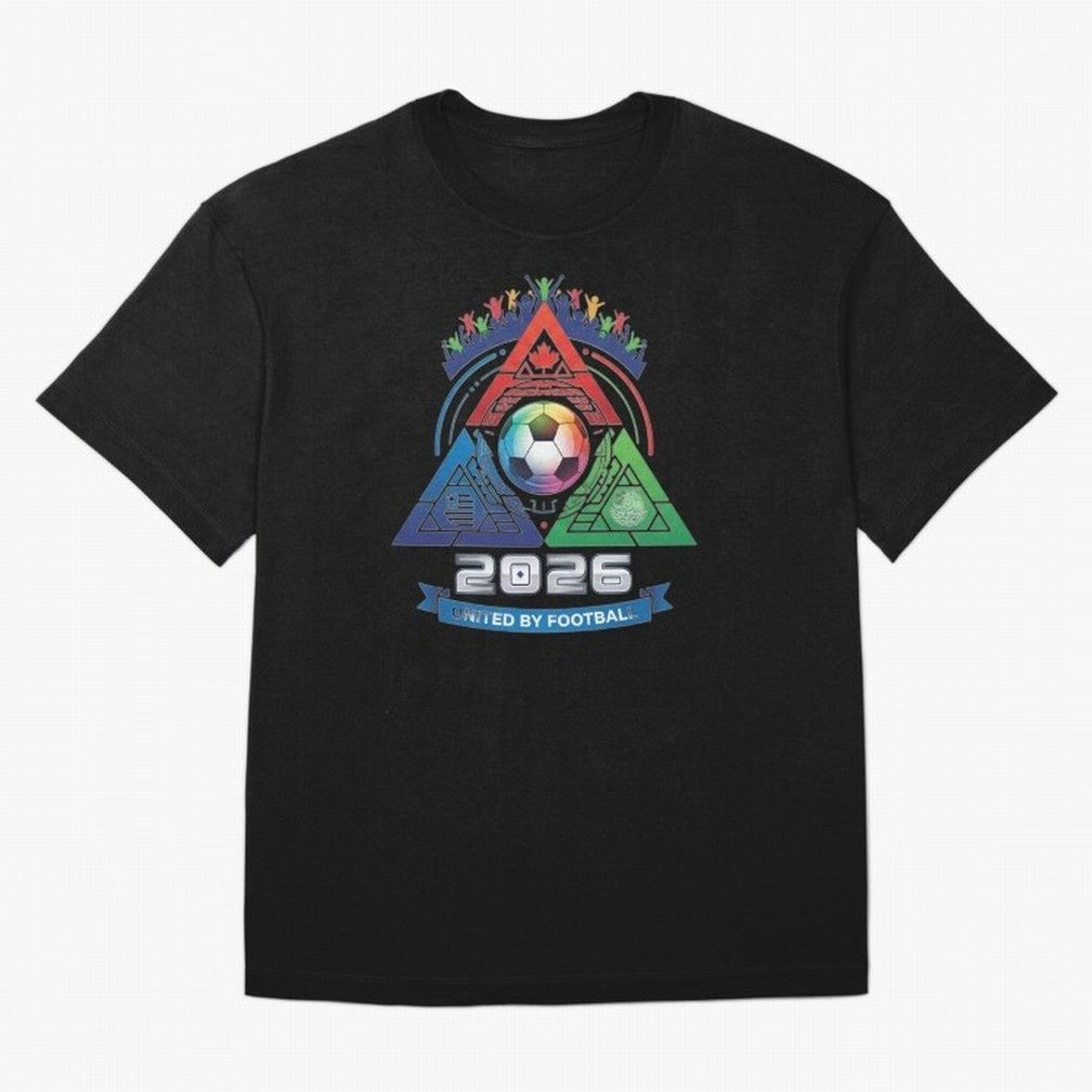 Triangular United by Football World Cup 2026 Emblem Classic T-Shirt Discover the FIFA World Cup 2026 Journey through Messi, Neymar and Mbappe Highlights, Portugal, Spain and Germany Pride, Football Passion, Legendary Performances, Festival Vibes