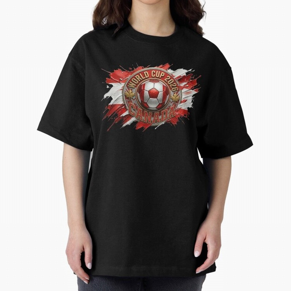 World Cup 2026 Canada Soccer Ball Paint Splash Classic T-Shirt Make Memories around FIFA World Cup 2026 for Fans of Haaland and France and Portugal, Bringing Tournament Hype, Historic Matchups, Family Viewing Parties and Global Sports Pride; Made