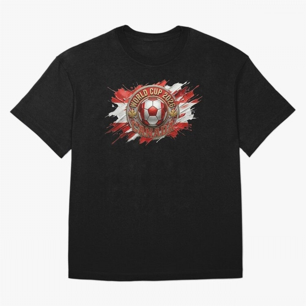 World Cup 2026 Canada Soccer Ball Paint Splash Classic T-Shirt Make Memories around FIFA World Cup 2026 for Fans of Haaland and France and Portugal, Bringing Tournament Hype, Historic Matchups, Family Viewing Parties and Global Sports Pride; Made