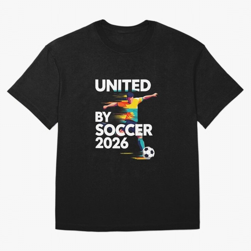 United by Soccer 2026 Football Fan Hoodie International Cup Style Graphic Classic T-Shirt Celebrate Every Goal in FIFA World Cup 2026 USA Canada Mexico Spirit, Featuring Spain, Haaland and Mbappe, Supporter Pride, Iconic Celebrations, Legendary