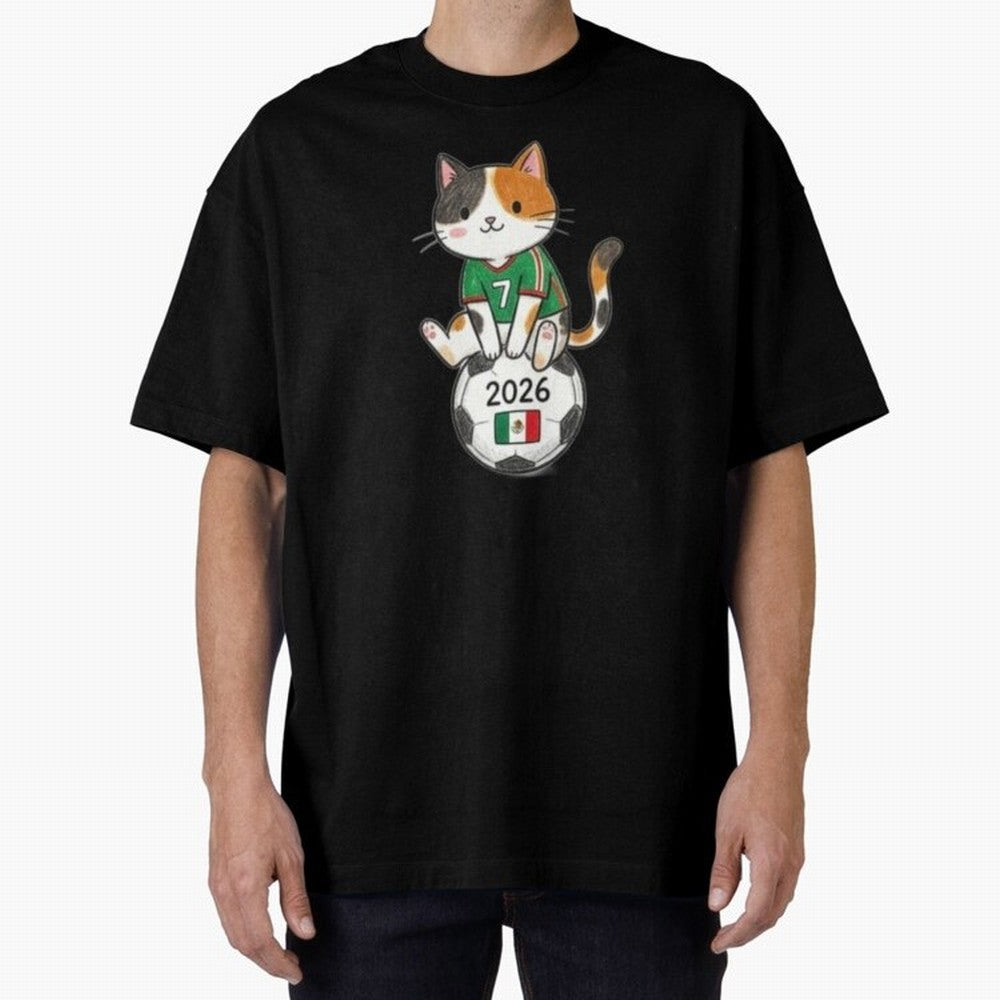 Mexico Soccer Cat #7 - 2026 World Cup Spirit Classic T-Shirt Show Support during FIFA World Cup 2026 for Fans of Messi and Cristiano Ronaldo and Netherlands, Bringing Vintage Soccer Flavor, Modern Football Stars, National Flags and Final Night