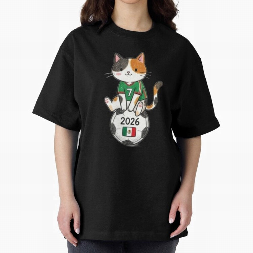 Mexico Soccer Cat #7 - 2026 World Cup Spirit Classic T-Shirt Show Support during FIFA World Cup 2026 for Fans of Messi and Cristiano Ronaldo and Netherlands, Bringing Vintage Soccer Flavor, Modern Football Stars, National Flags and Final Night