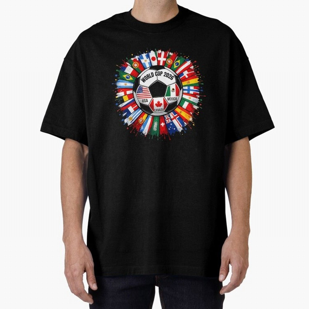 World Cup 2026 Shirt Soccer Tournament Fan Design International Flags Football Graphic Tee Sports Lover Gift Classic T-Shirt Relive Legendary Nights from the FIFA World Cup 2026 Group Stage Journey through Messi, Neymar and Mbappe Highlights,