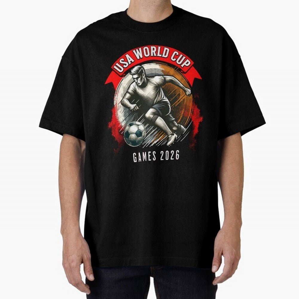 USA World Cup Classic T-Shirt Carry the Colors and Pride of Global Football Passion for FIFA World Cup 2026, Celebrating Messi, Brazil, Portugal and Argentina, Vintage Soccer Flavor, Modern Football Stars, National Flags and Final Night Emotion;