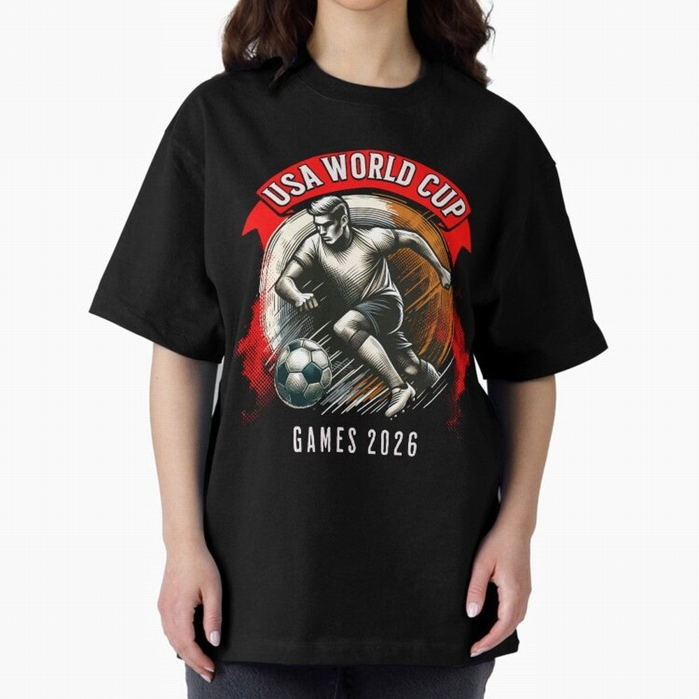 USA World Cup Classic T-Shirt Carry the Colors and Pride of Global Football Passion for FIFA World Cup 2026, Celebrating Messi, Brazil, Portugal and Argentina, Vintage Soccer Flavor, Modern Football Stars, National Flags and Final Night Emotion;