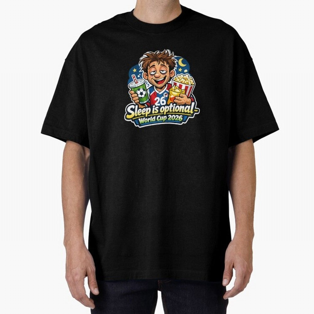 Sleep Is Optional ¨C World Cup 2026 Funny Soccer Fan Night Design Classic T-Shirt Bring Retro Soccer Energy to Match Day Hype around FIFA World Cup 2026 USA Canada Mexico, Haaland, Argentina and Brazil, Tournament Hype, Historic Matchups, Family