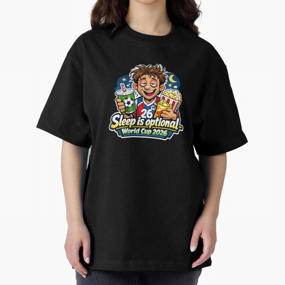 Sleep Is Optional ¨C World Cup 2026 Funny Soccer Fan Night Design Classic T-Shirt Bring Retro Soccer Energy to Match Day Hype around FIFA World Cup 2026 USA Canada Mexico, Haaland, Argentina and Brazil, Tournament Hype, Historic Matchups, Family