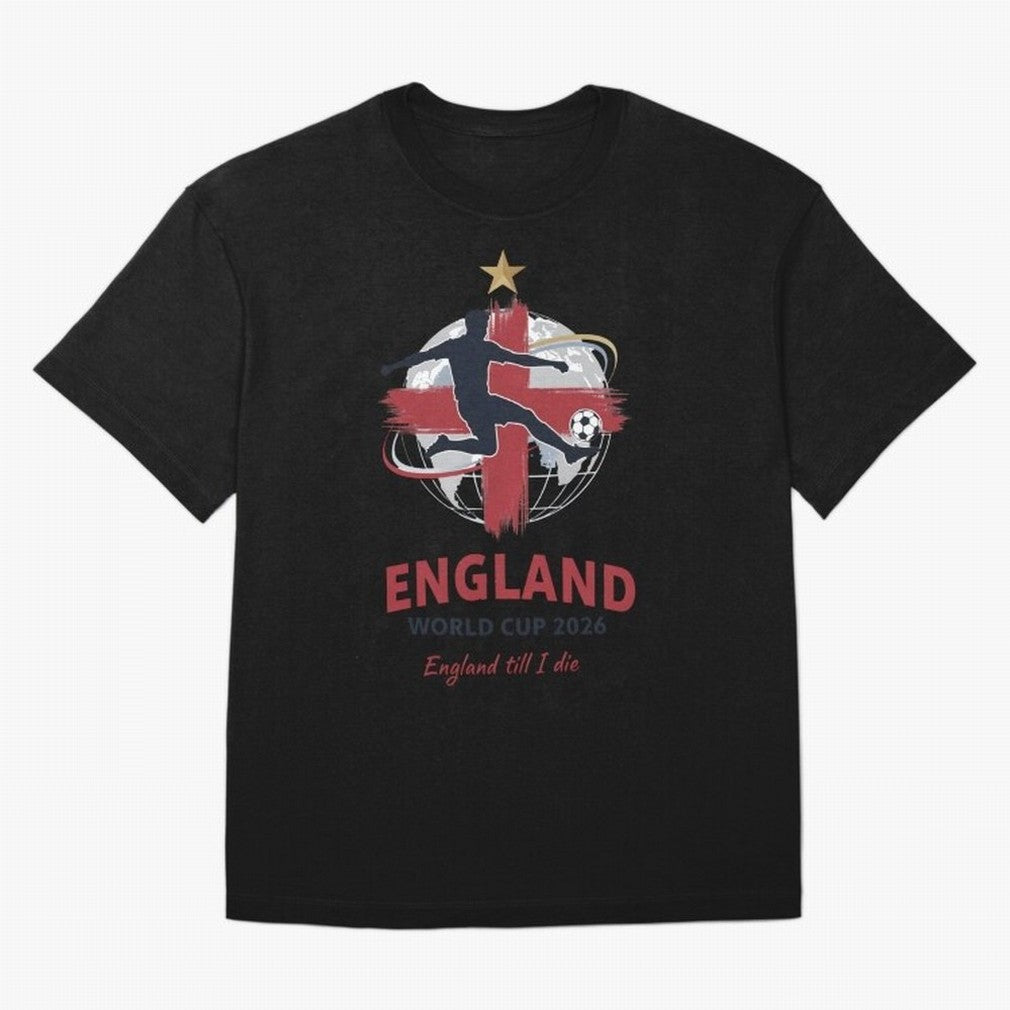England - World Cup 2026 Fan Art Classic T-Shirt Follow the Road to FIFA World Cup 2026 USA Canada Mexico Highlighting Cristiano Ronaldo, Spain Energy, Match Day Excitement, Supporter Culture, Golden Goals and Global Football Passion; Perfect for