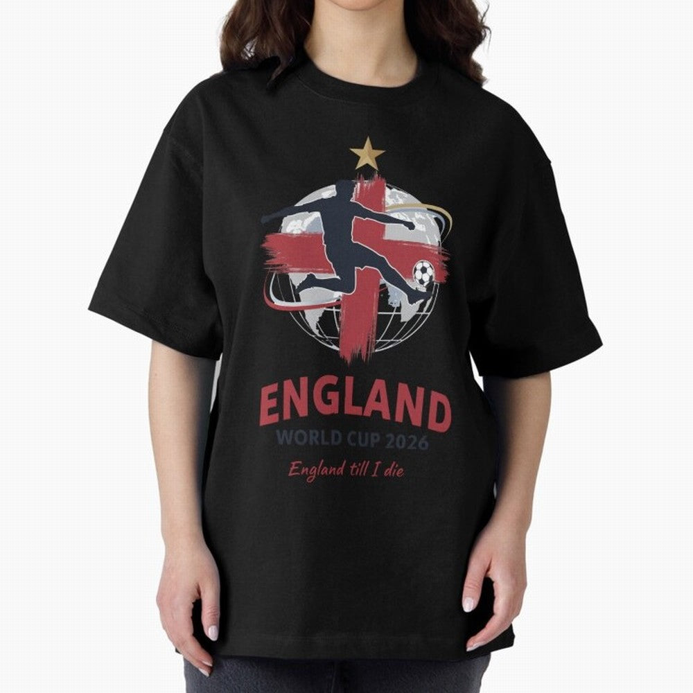 England - World Cup 2026 Fan Art Classic T-Shirt Follow the Road to FIFA World Cup 2026 USA Canada Mexico Highlighting Cristiano Ronaldo, Spain Energy, Match Day Excitement, Supporter Culture, Golden Goals and Global Football Passion; Perfect for
