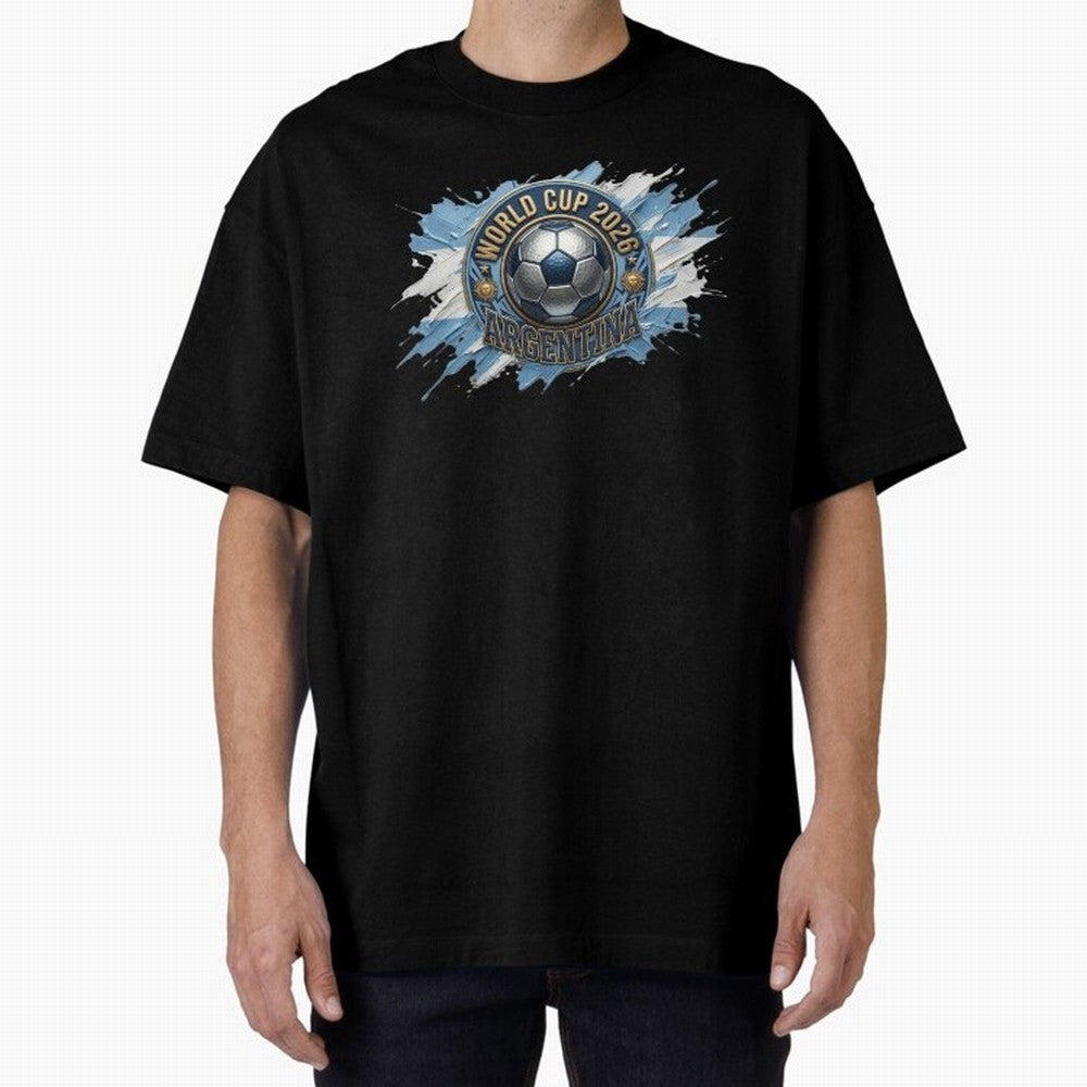 World Cup 2026 Argentina Soccer Ball Paint Splash Classic T-Shirt Join Supporters Worldwide for FIFA World Cup 2026 USA Canada Mexico for Fans of CR7 and Messi and France and Portugal, Bringing Supporter Pride, Iconic Celebrations, Legendary Names