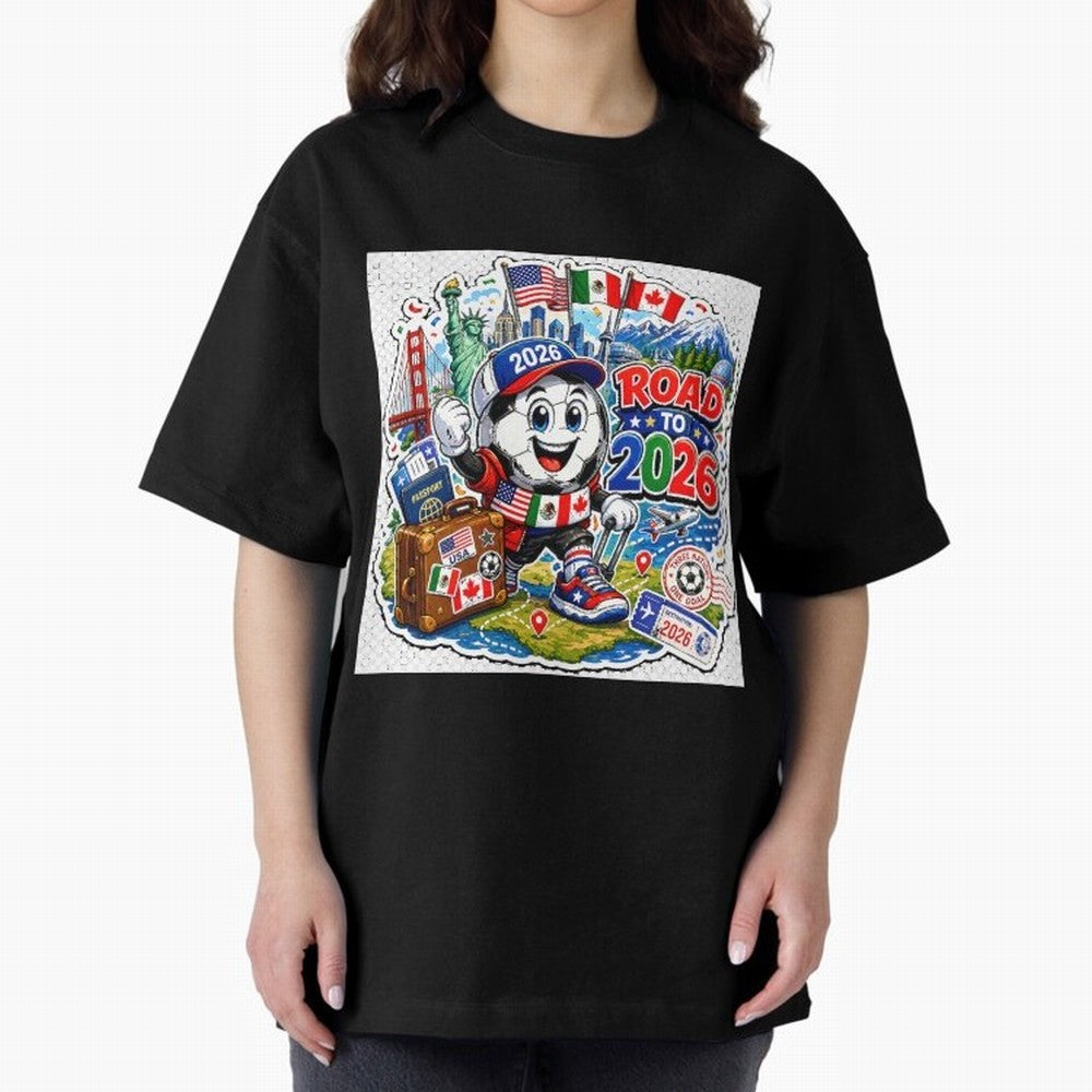 Road to 2026 Football Travel Classic T-Shirt Honor the Beautiful Game during FIFA World Cup 2026 for Fans of Cristiano Ronaldo and France and Portugal, Bringing Match Day Excitement, Supporter Culture, Golden Goals and Global Football Passion;