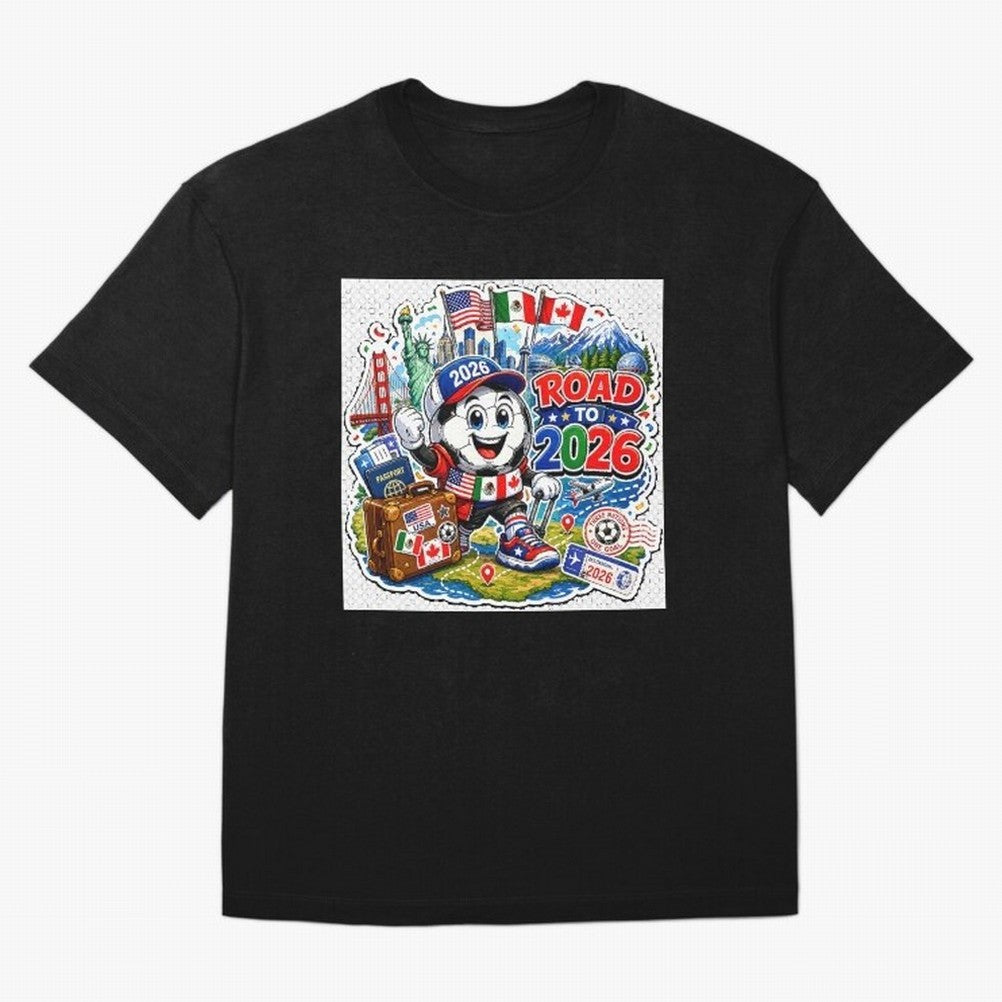 Road to 2026 Football Travel Classic T-Shirt Honor the Beautiful Game during FIFA World Cup 2026 for Fans of Cristiano Ronaldo and France and Portugal, Bringing Match Day Excitement, Supporter Culture, Golden Goals and Global Football Passion;