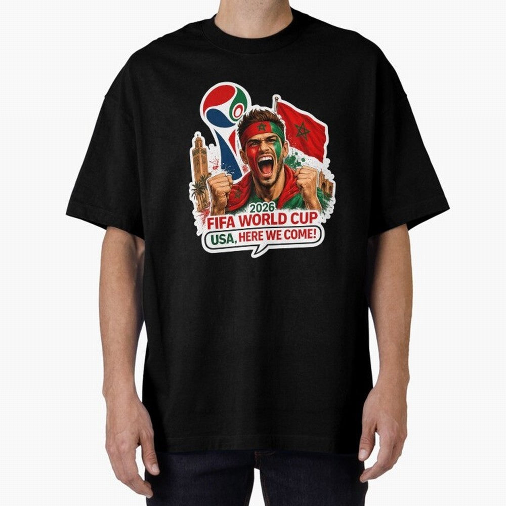 Morocco 2026 World Cup Fan Classic T-Shirt Show Your Love for Global Football Passion for FIFA World Cup 2026 USA Canada Mexico, Filled with CR7 and Messi, Germany, Football History, Final Match Energy, Crowd Noise and Once in a Lifetime Moments;