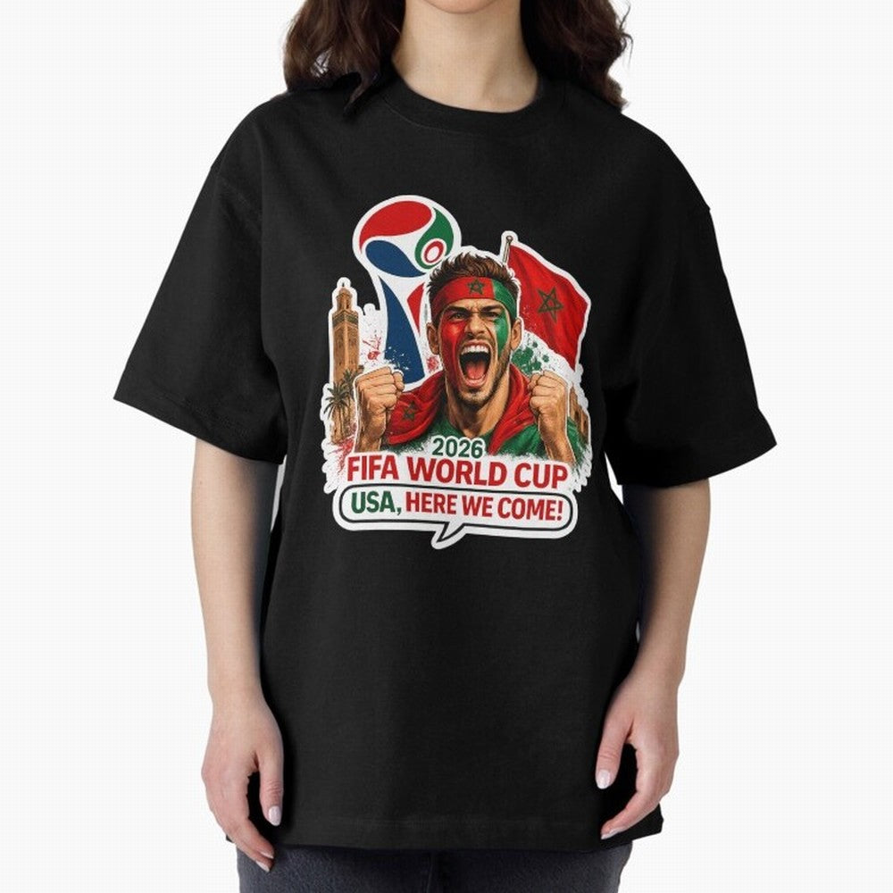 Morocco 2026 World Cup Fan Classic T-Shirt Show Your Love for Global Football Passion for FIFA World Cup 2026 USA Canada Mexico, Filled with CR7 and Messi, Germany, Football History, Final Match Energy, Crowd Noise and Once in a Lifetime Moments;