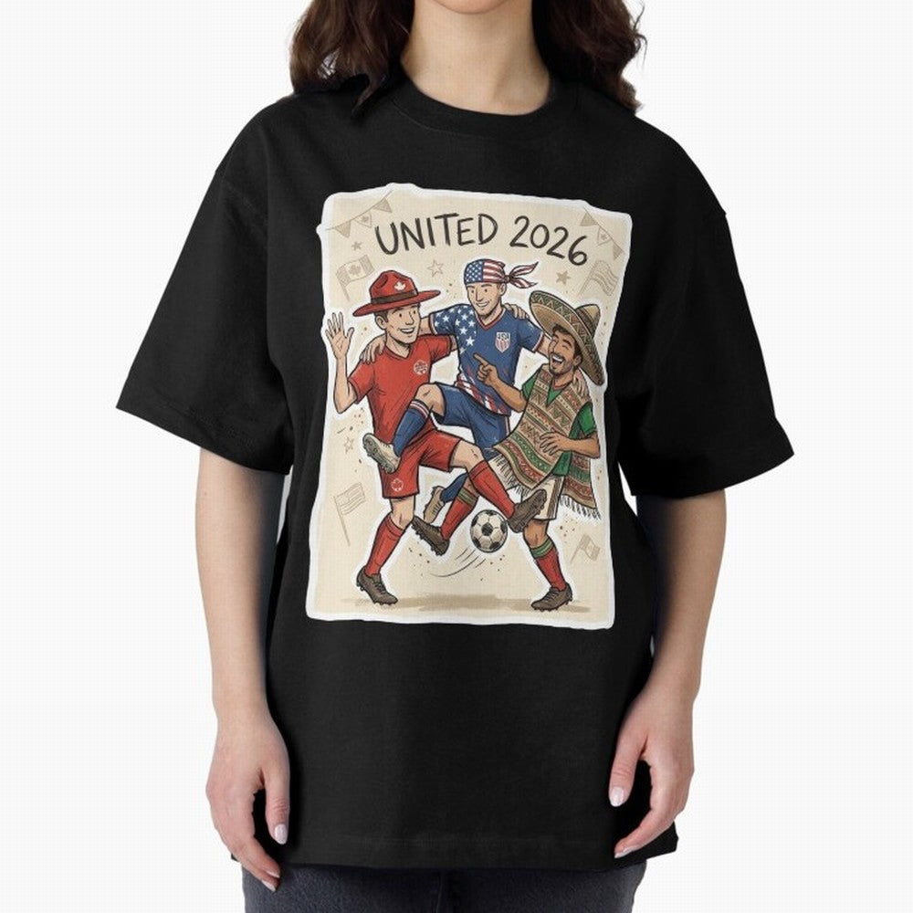 USA Canada Mexico Football Fans Classic T-Shirt Create FIFA World Cup 2026 Capturing Haaland and Mbappe, Argentina, France and Brazil Energy, Worldwide Fan Energy, Dramatic Goals, Stadium Lights and Championship Celebrations; Perfect for Fans,