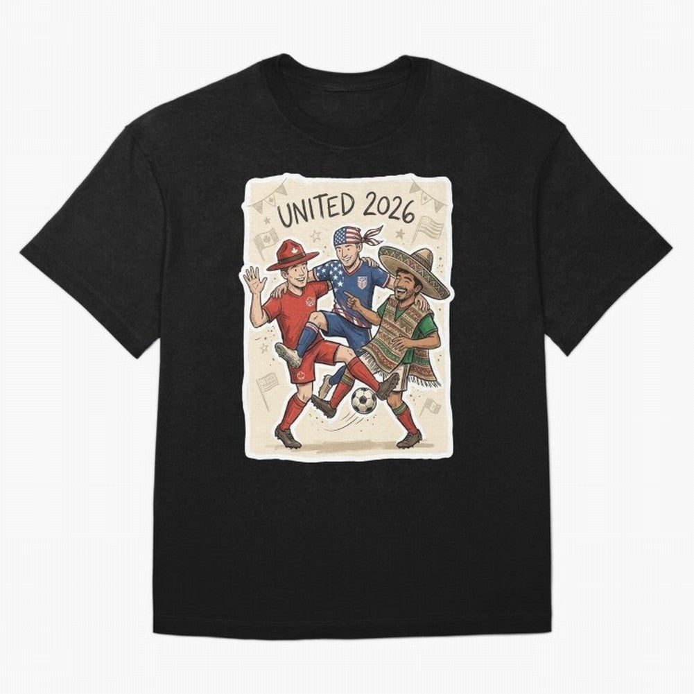 USA Canada Mexico Football Fans Classic T-Shirt Create FIFA World Cup 2026 Capturing Haaland and Mbappe, Argentina, France and Brazil Energy, Worldwide Fan Energy, Dramatic Goals, Stadium Lights and Championship Celebrations; Perfect for Fans,