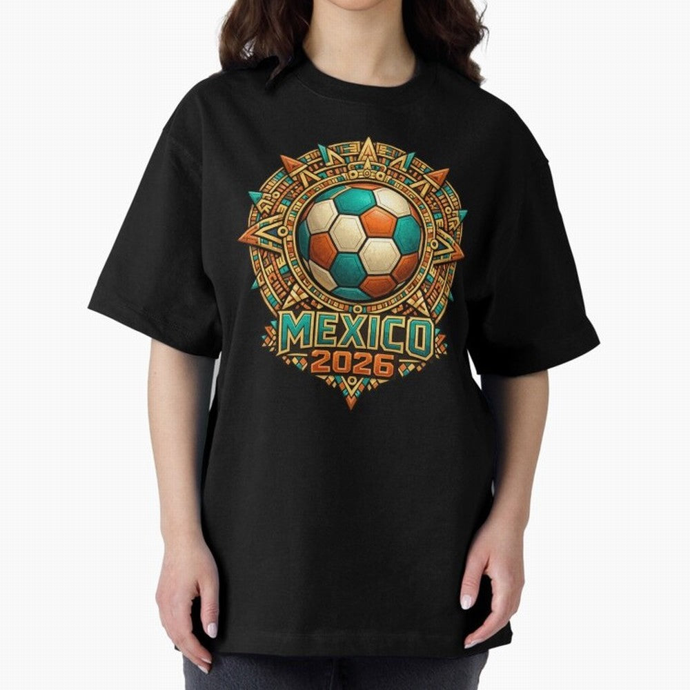 Mexico 2026 World Cup T-Shirt - Aztec Soccer Design - Mexican Heritage Football Tee Classic T-Shirt Relive the Noise and Pride of Global Football Passion for FIFA World Cup 2026 USA Canada Mexico, Made for Cristiano Ronaldo, Haaland and CR7,