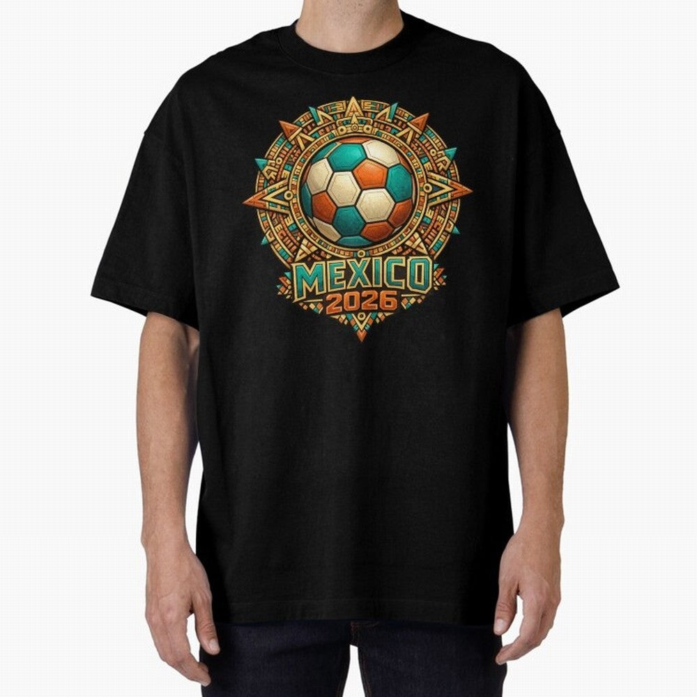 Mexico 2026 World Cup T-Shirt - Aztec Soccer Design - Mexican Heritage Football Tee Classic T-Shirt Relive the Noise and Pride of Global Football Passion for FIFA World Cup 2026 USA Canada Mexico, Made for Cristiano Ronaldo, Haaland and CR7,
