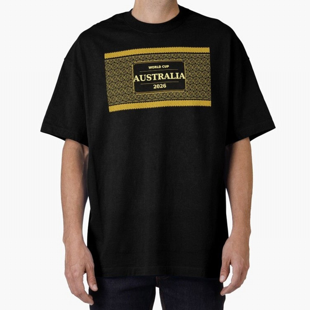 Australia Football Fan 2026 Black Gold Luxury Wrap ¡ª Socceroos Soccer Fan Classic T-Shirt Carry the Dream of the FIFA World Cup 2026 Journey through Neymar Highlights, Germany Pride, Match Day Excitement, Supporter Culture, Golden Goals and Global
