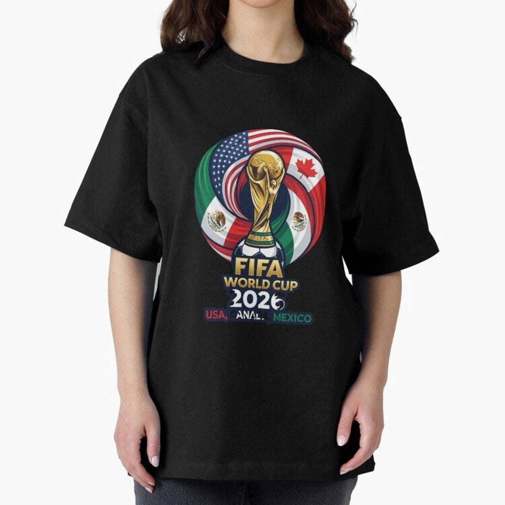 Glossy Host Nations Trophy Shield Classic T-Shirt Honor Football Greatness during Global Football Passion for FIFA World Cup 2026 USA Canada Mexico, Inspired by CR7, England, Supporter Pride, Iconic Celebrations, Legendary Names and Global Match