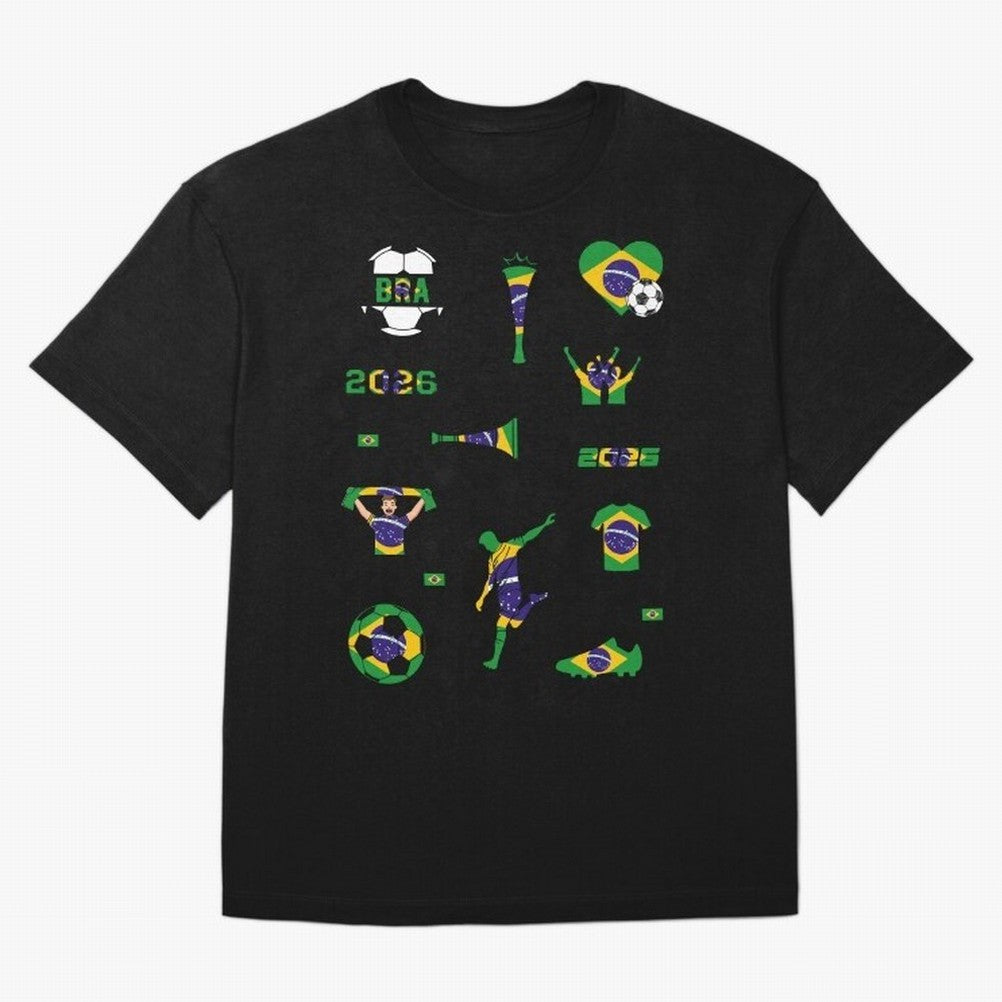 Brazil 2026 Soccer Collection Classic T-Shirt Celebrate the Next Chapter of FIFA World Cup 2026 for Fans of Haaland and France and Portugal, Bringing Retro Football Energy, Iconic Rivalries, Trophy Chase Drama and Stadium Atmosphere; Made for Die