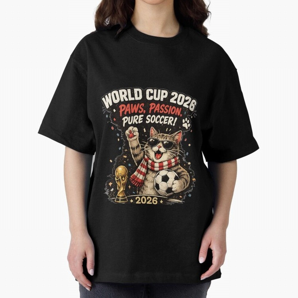 World Cup 2026 Funny Cat Soccer Retro Shirt Classic T-Shirt Enjoy FIFA World Cup 2026 Spirit, Built around Portugal, Spain and Germany, Messi, Neymar and Mbappe, Football History, Final Match Energy, Crowd Noise and Once in a Lifetime Moments;