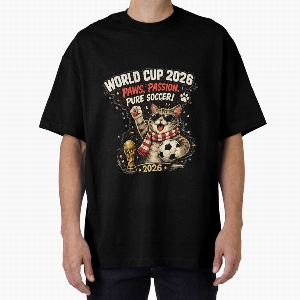 World Cup 2026 Funny Cat Soccer Retro Shirt Classic T-Shirt Enjoy FIFA World Cup 2026 Spirit, Built around Portugal, Spain and Germany, Messi, Neymar and Mbappe, Football History, Final Match Energy, Crowd Noise and Once in a Lifetime Moments;