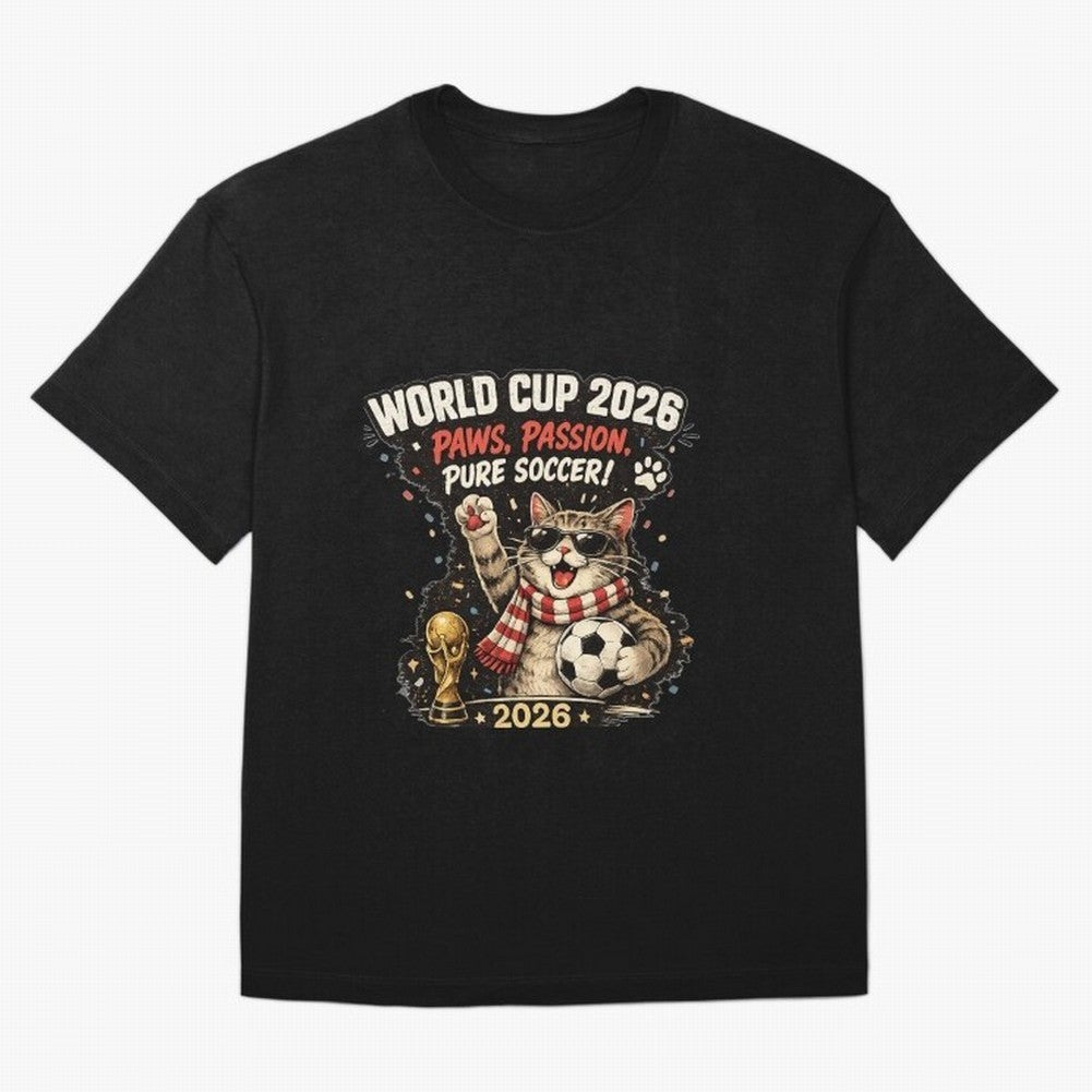 World Cup 2026 Funny Cat Soccer Retro Shirt Classic T-Shirt Enjoy FIFA World Cup 2026 Spirit, Built around Portugal, Spain and Germany, Messi, Neymar and Mbappe, Football History, Final Match Energy, Crowd Noise and Once in a Lifetime Moments;
