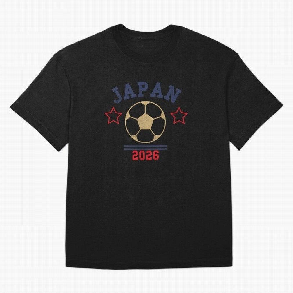 Japan 2026 ¡ª Vintage Soccer Tee Classic T-Shirt Share the Excitement of FIFA World Cup 2026 USA Canada Mexico Spirit, Filled with England, France and Netherlands, Mbappe and Neymar, Vintage Soccer Flavor, Modern Football Stars, National Flags and
