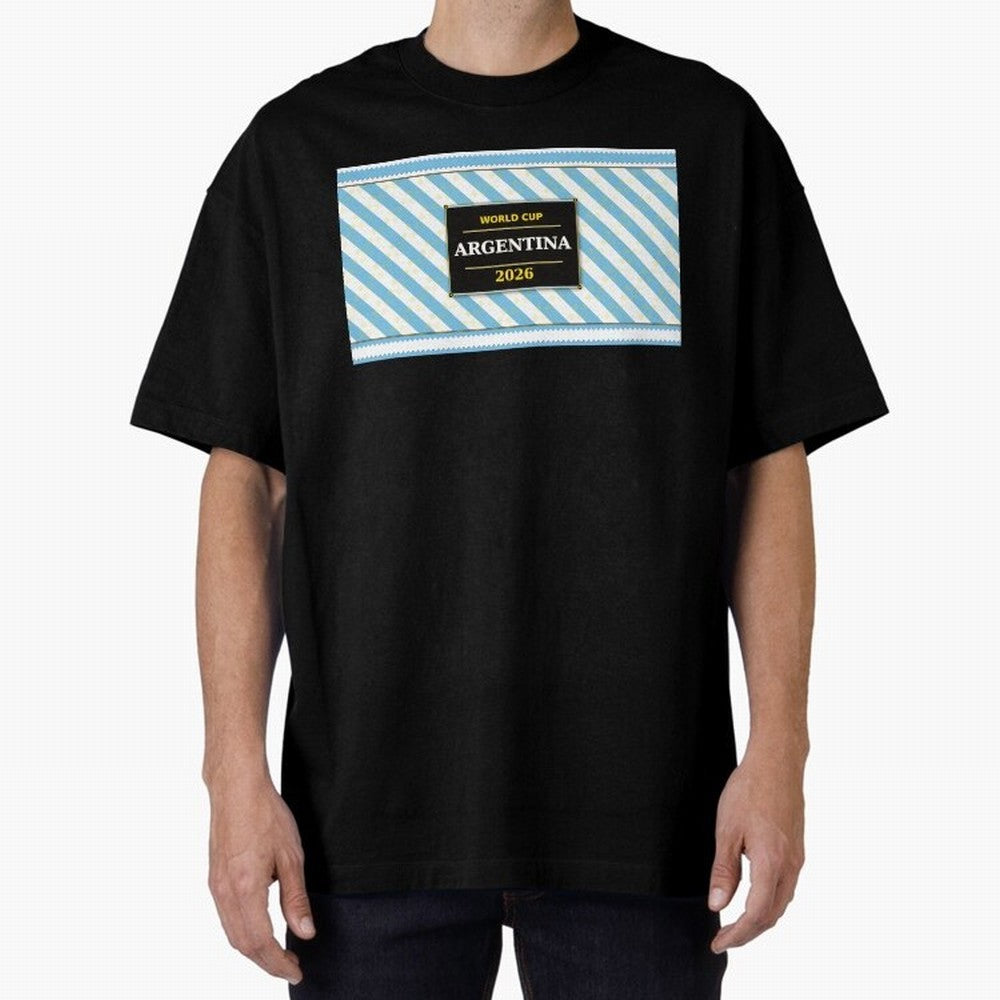 Argentina Football Fan 2026 ¡ª Defending Champions Soccer Fan Gift Classic T-Shirt Bring Retro Soccer Energy to FIFA World Cup 2026 USA Canada Mexico Centered on Haaland, Portugal, Spain and Germany Energy, Stadium Memories, Football Loyalty,