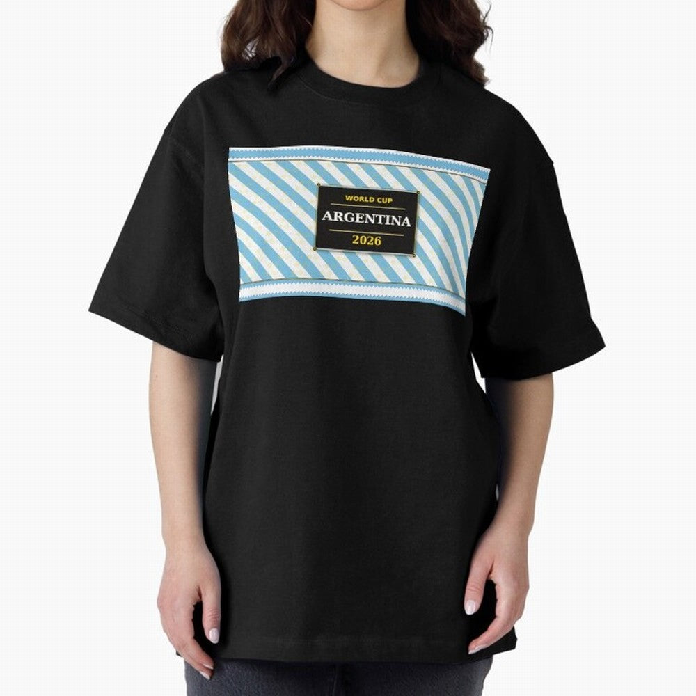 Argentina Football Fan 2026 ¡ª Defending Champions Soccer Fan Gift Classic T-Shirt Bring Retro Soccer Energy to FIFA World Cup 2026 USA Canada Mexico Centered on Haaland, Portugal, Spain and Germany Energy, Stadium Memories, Football Loyalty,