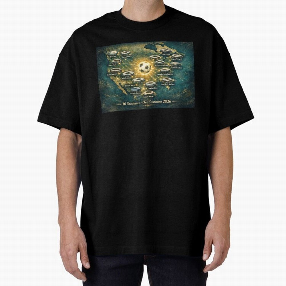 2026 Stadiums Across North America World Cup Classic T-Shirt Celebrate Unforgettable Nights in FIFA World Cup 2026 Group Stage Spirit, Highlighting Argentina, Messi and Cristiano Ronaldo, Global Supporter Spirit, Legendary Goals, National Colors