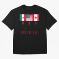 2026 World Cup Opening & Final ¨C Azteca Stadium Mexico & MetLife Stadium USA ¨C Football Design with Mexican, Canadian & US Flags Classic T-Shirt Bring Match Day Fire to the FIFA World Cup 2026 Journey through Neymar Highlights, Argentina and