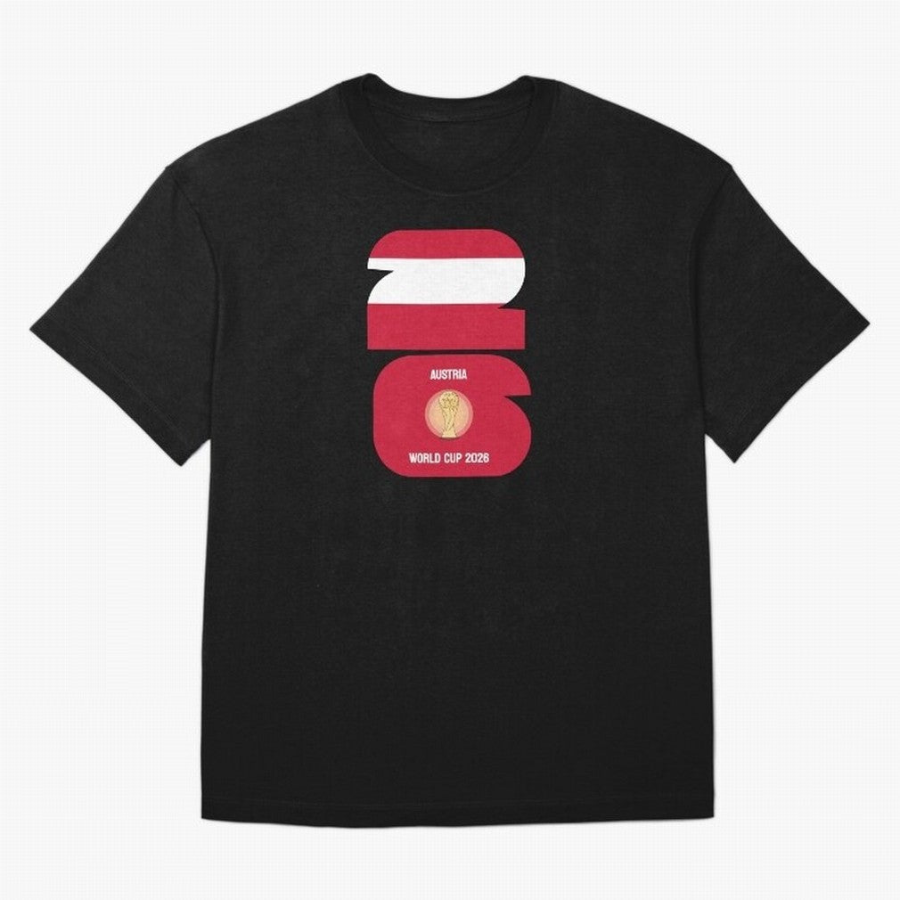 Austria: World Cup 2026 Classic T-Shirt Capture Stadium Memories from Match Day Hype around FIFA World Cup 2026 USA Canada Mexico, Messi, Argentina and Brazil, Match Day Excitement, Supporter Culture, Golden Goals and Global Football Passion; Great