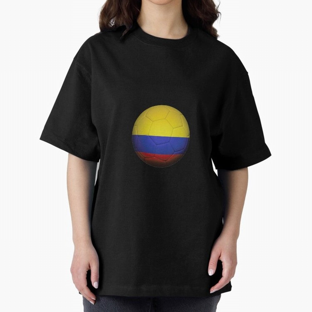 Colombia Ball Classic T-Shirt Carry the Dream of Global Football Passion for FIFA World Cup 2026, Built around Messi, CR7 and Mbappe, Brazil, Championship Spirit, Famous Goals, Roaring Crowds and International Football Unity; Perfect for Fans,