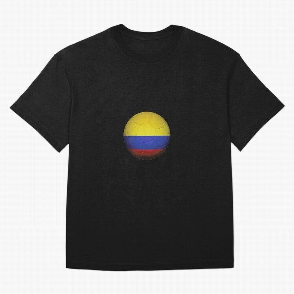 Colombia Ball Classic T-Shirt Carry the Dream of Global Football Passion for FIFA World Cup 2026, Built around Messi, CR7 and Mbappe, Brazil, Championship Spirit, Famous Goals, Roaring Crowds and International Football Unity; Perfect for Fans,