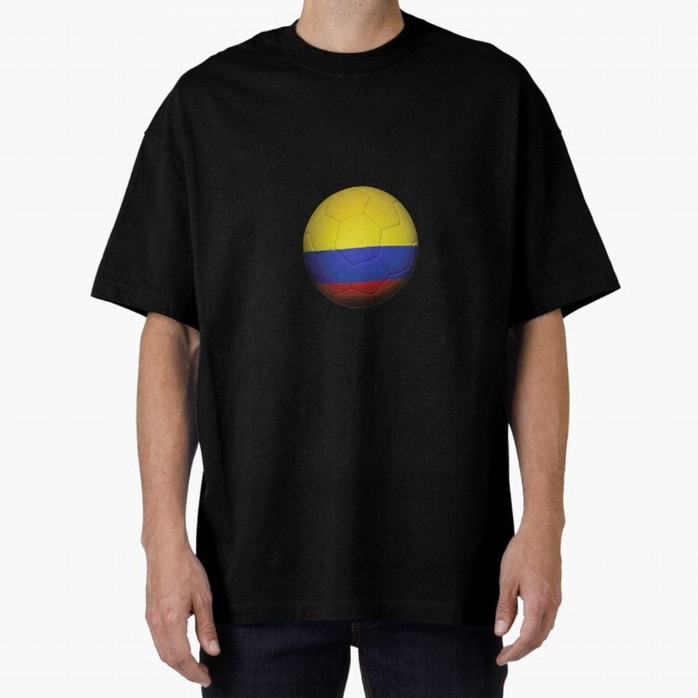 Colombia Ball Classic T-Shirt Carry the Dream of Global Football Passion for FIFA World Cup 2026, Built around Messi, CR7 and Mbappe, Brazil, Championship Spirit, Famous Goals, Roaring Crowds and International Football Unity; Perfect for Fans,