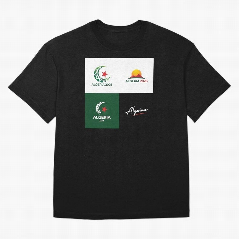 Algeria WC 2026 Classic T-Shirt Fuel the Hype around Global Football Passion for FIFA World Cup 2026 USA Canada Mexico, Highlighting Cristiano Ronaldo, Portugal, Football Festival Excitement, Trophy Ambitions, Country Rivalries and Star Player