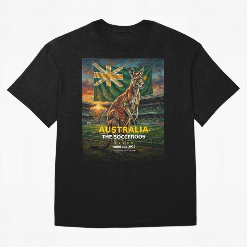 Australia Socceroos - World Cup 2026 Soccer Fan Tee Classic T-Shirt Bring Trophy Dreams to the FIFA World Cup 2026 USA Canada Mexico Journey through Haaland and Mbappe Highlights, Spain Pride, Football Festival Excitement, Trophy Ambitions, Country