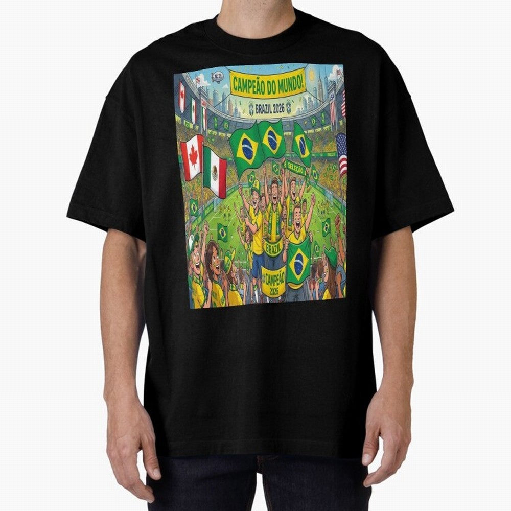 Brazil World Cup 2026 - Stadium Classic T-Shirt Bring Champion Energy into the FIFA World Cup 2026 Journey through Messi, Neymar and Mbappe Highlights, Brazil, Portugal and Argentina Pride, Football Passion, Legendary Performances, Festival Vibes