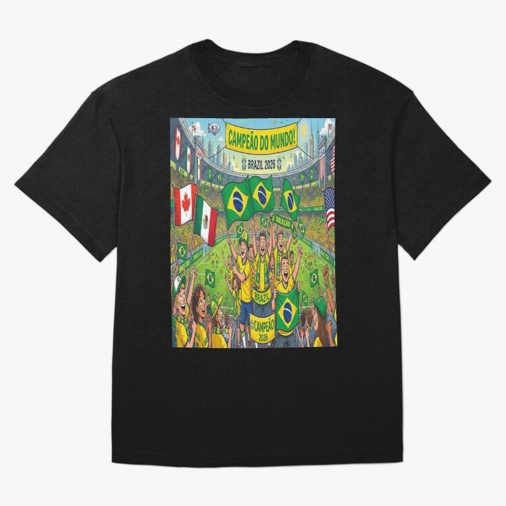 Brazil World Cup 2026 - Stadium Classic T-Shirt Bring Champion Energy into the FIFA World Cup 2026 Journey through Messi, Neymar and Mbappe Highlights, Brazil, Portugal and Argentina Pride, Football Passion, Legendary Performances, Festival Vibes