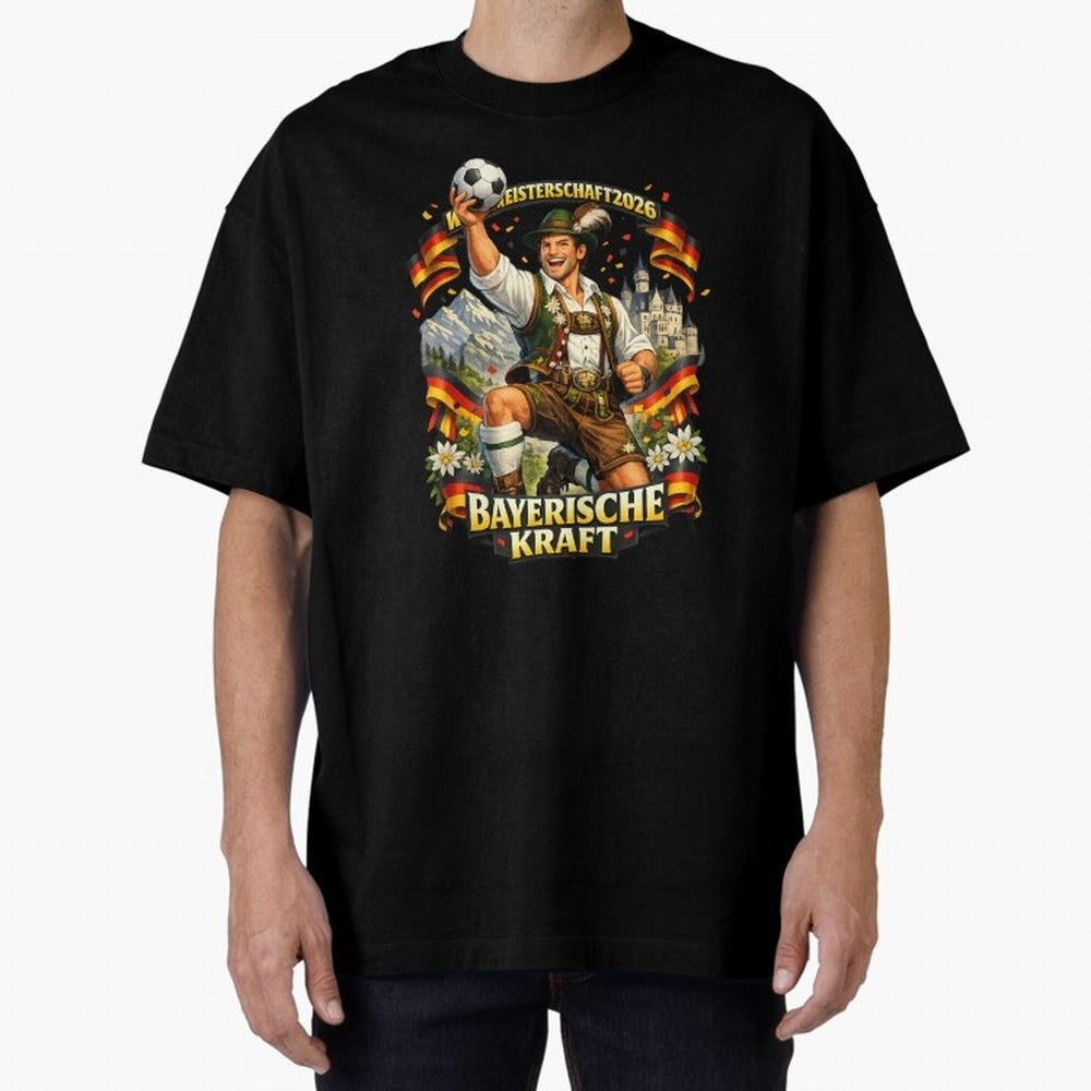 Bayerische Kraft World Cup 2026 Germany Fan Classic T-Shirt Keep Football History Alive during FIFA World Cup 2026 USA Canada Mexico Celebrating CR7, Brazil, Portugal and Argentina Energy, Championship Spirit, Famous Goals, Roaring Crowds and