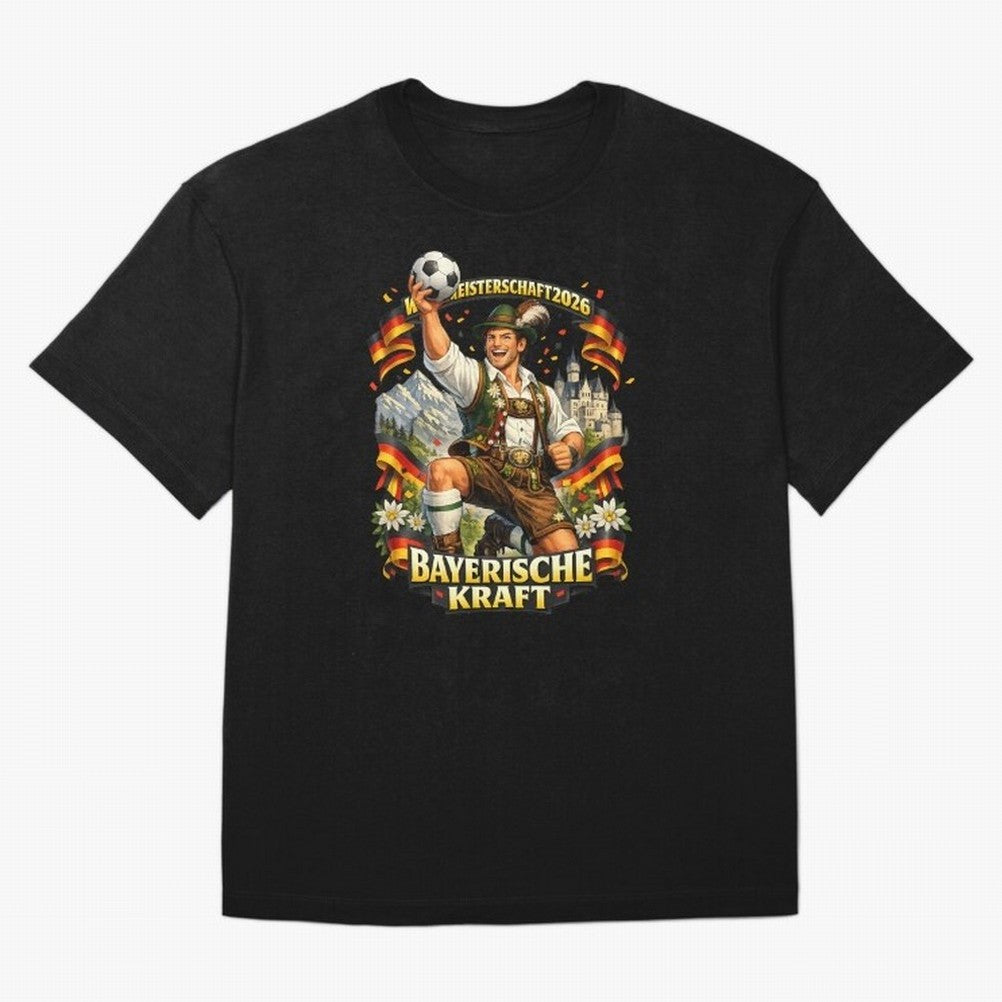 Bayerische Kraft World Cup 2026 Germany Fan Classic T-Shirt Keep Football History Alive during FIFA World Cup 2026 USA Canada Mexico Celebrating CR7, Brazil, Portugal and Argentina Energy, Championship Spirit, Famous Goals, Roaring Crowds and