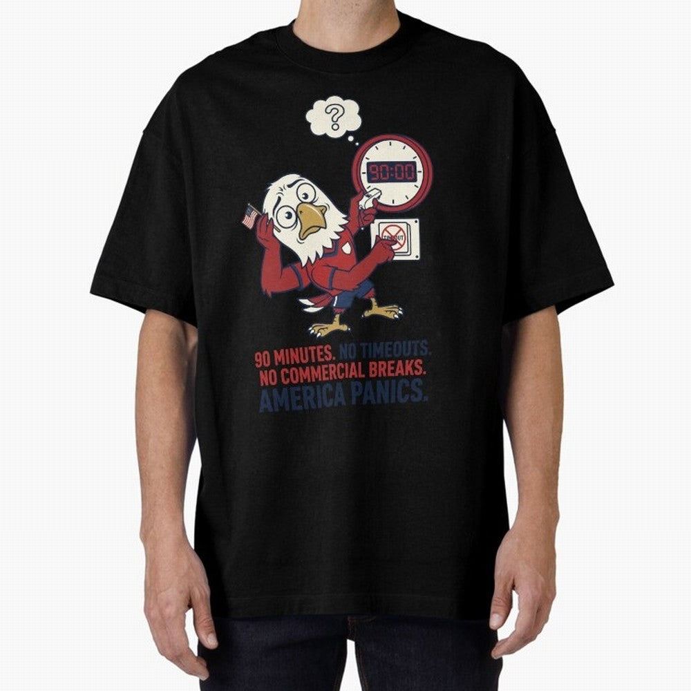 America Panics ¡ª No Timeouts No Commercials V1 Classic T-Shirt Showcase FIFA World Cup 2026 Group Stage for Fans of Mbappe and Neymar and Brazil, Bringing Football History, Final Match Energy, Crowd Noise and Once in a Lifetime Moments; Made for